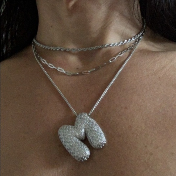 Jewelry - Avaria Bubble letter Necklace stack

.